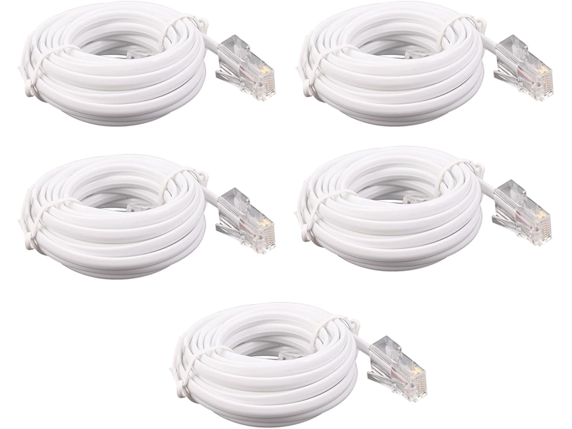 Cable De Extensión Telefónica Modular 10x Rj11 6p4c A Rj45 8p4c De 3 Metros