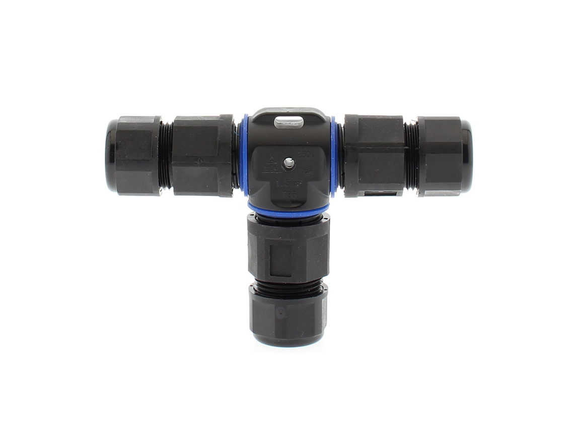 Conector T Ip68 110mm 12-6mm Cables 0.5-2.5mm2 16A LEDBOX