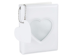 Álbum de Kpop, 36 hojas, portada con corazón blanco, para fotos/tarjetas de ídolos ZYBLSSBB