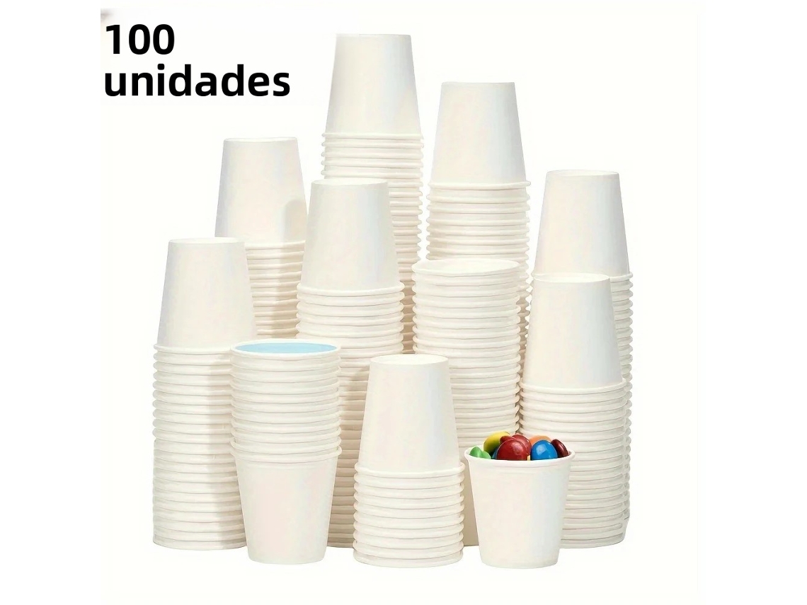 Vasos de papel desechables pequeños ideales para disfrutar de café con caramelo y jugo MDUG (100 unidades)