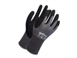 Guantes De Trabajo Con Impregnación De Nitrilo Para Jardinería Mantenimiento Almacén Hombre Mujer (negro Gris M) 3 Pares