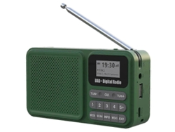 Radio portátil digital DAB+ GOKOCO con energía solar y Bluetooth.