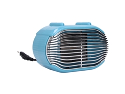 Calentador de escritorio de 800 W, oscilación de 45°, azul, portátil, con velocidad ajustable, para oficina y hogar.