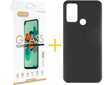 Kit Funda + Protector de Pantalla Oppo A53s ACCETEL Liso (Negro)