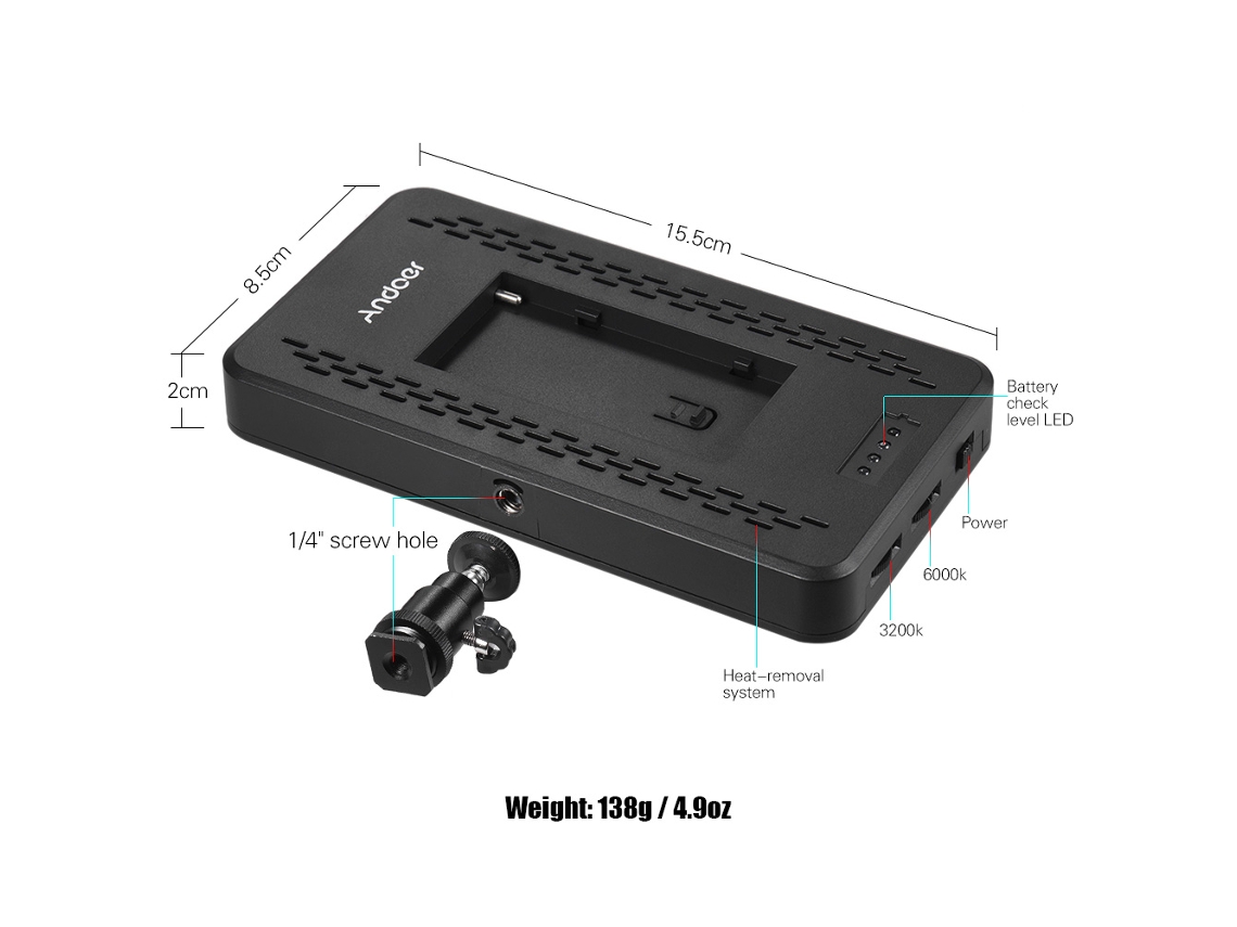 Luz Led Ultra Delgada Para Cámara Dslr, Luz De Relleno Para Video Y Fotografía, Accesorio De Iluminación