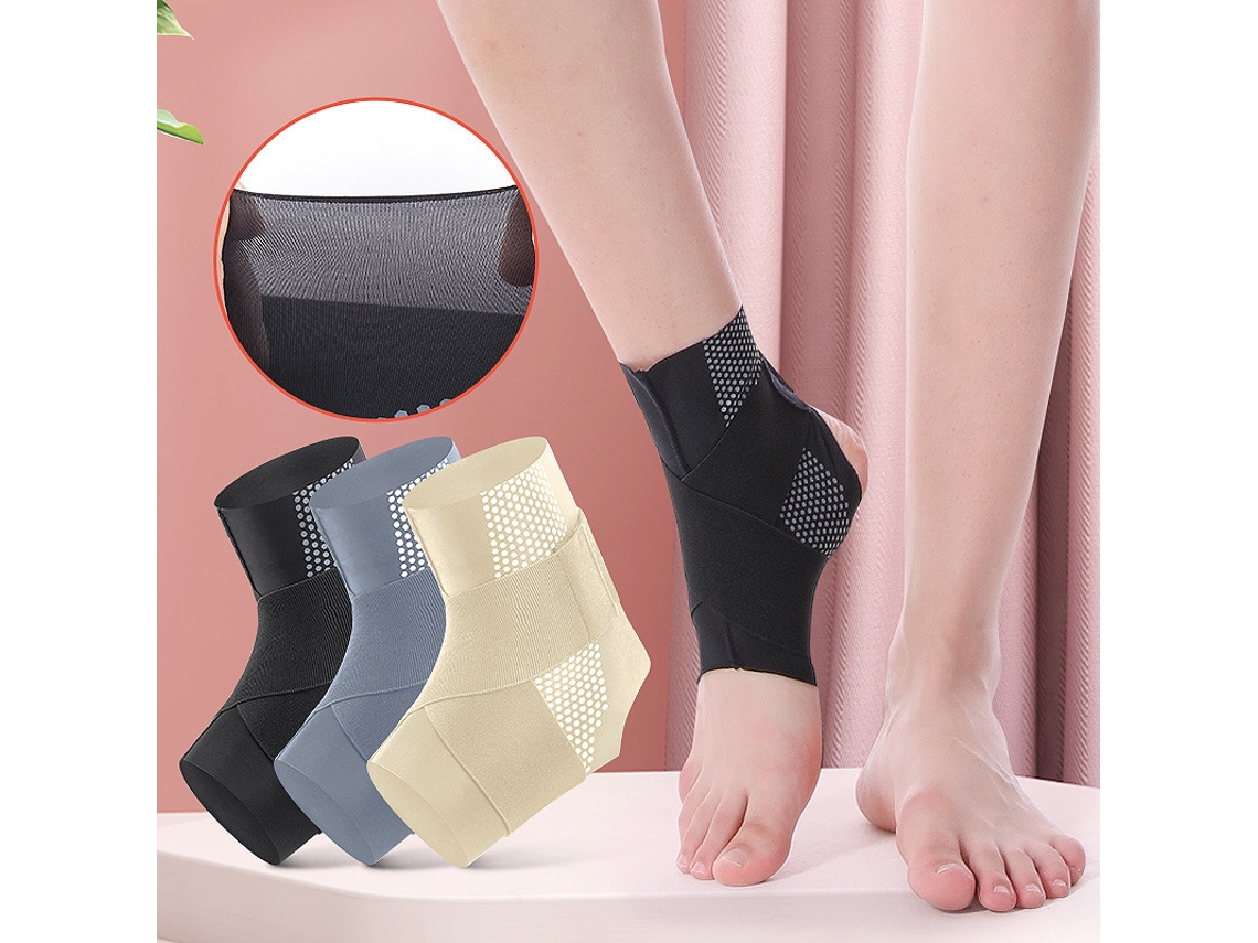 Vendaje de soporte para tobillo para deportes y prevención de esguinces, apto para tallas 36 y 38 (gris)