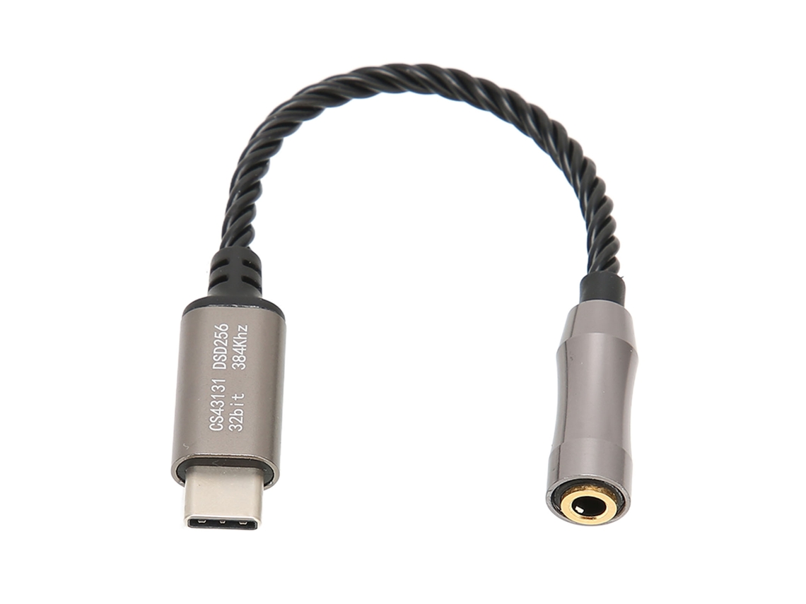 Amplificador De Auriculares Tipo C A 3,5 Mm, 15 Cm 5,9 Pulgadas, 120 Db, Para Android Y Pc (negro)
