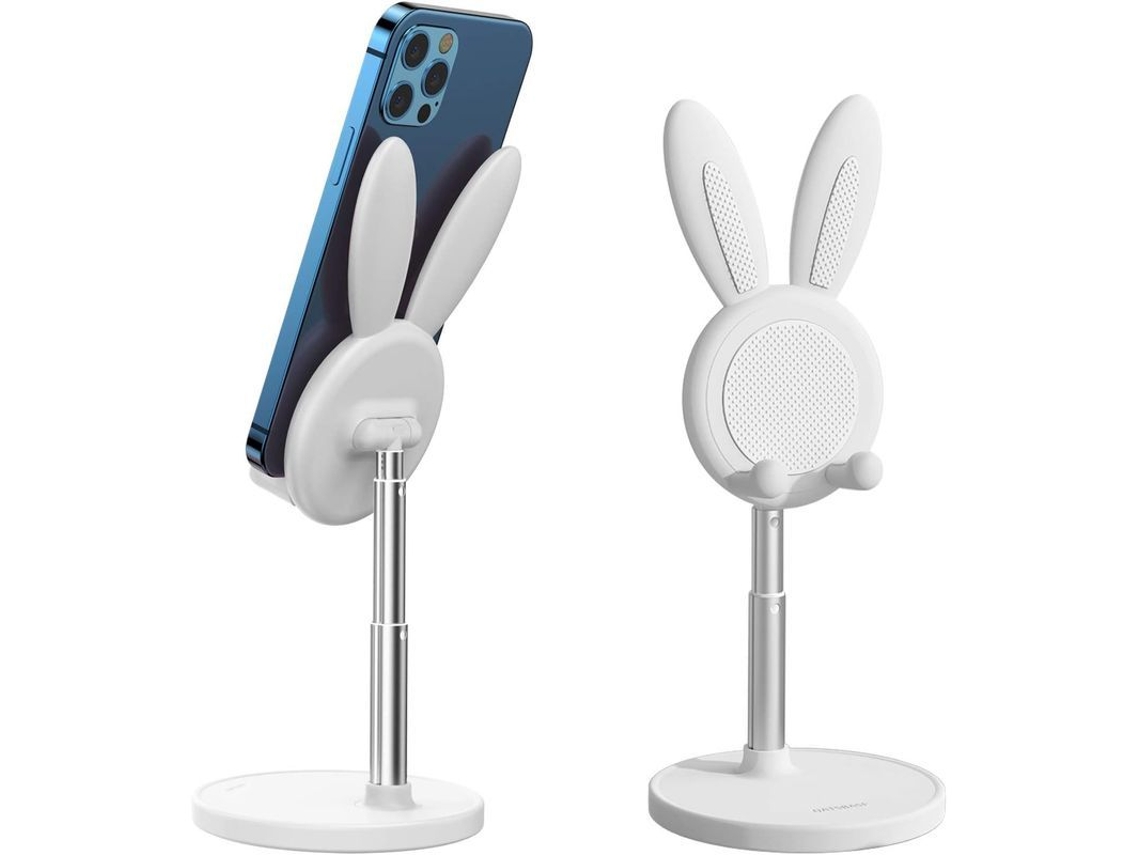 2026-soporte De Teléfono Conejo Cute, Ajustable En Altura Y Ángulo, Compatible Con Teléfonos Móviles Y Tablets (blanco)