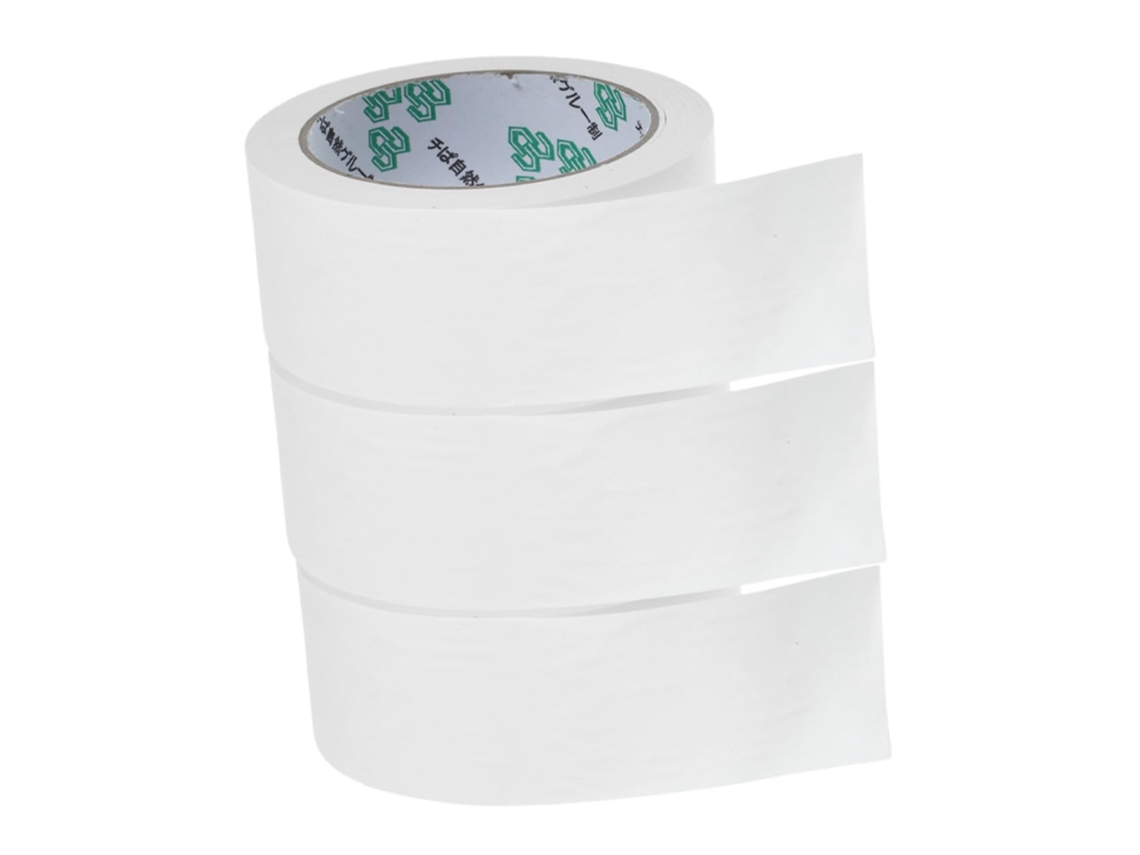 Rollos De Cinta Adhesiva De Papel Kraft Blanco, Gruesa Y Resistente, Autoadhesiva Para Embalaje.