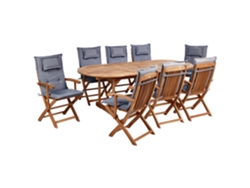 BELIANI Maui Ii Conjunto Relax en Madera de Acacia Marrón Claro 220X100X74