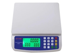 Báscula de cocina electrónica de 30 kg, báscula digital para alimentos con pantalla LCD (tamaño 30 kg/1 g) Ehstmind (sin adaptador de corriente de 6 V)
