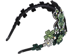 Diadema Elegante Con Flores Y Pedrería Para Niñas - Cómodo Accesorio Para El Cabello