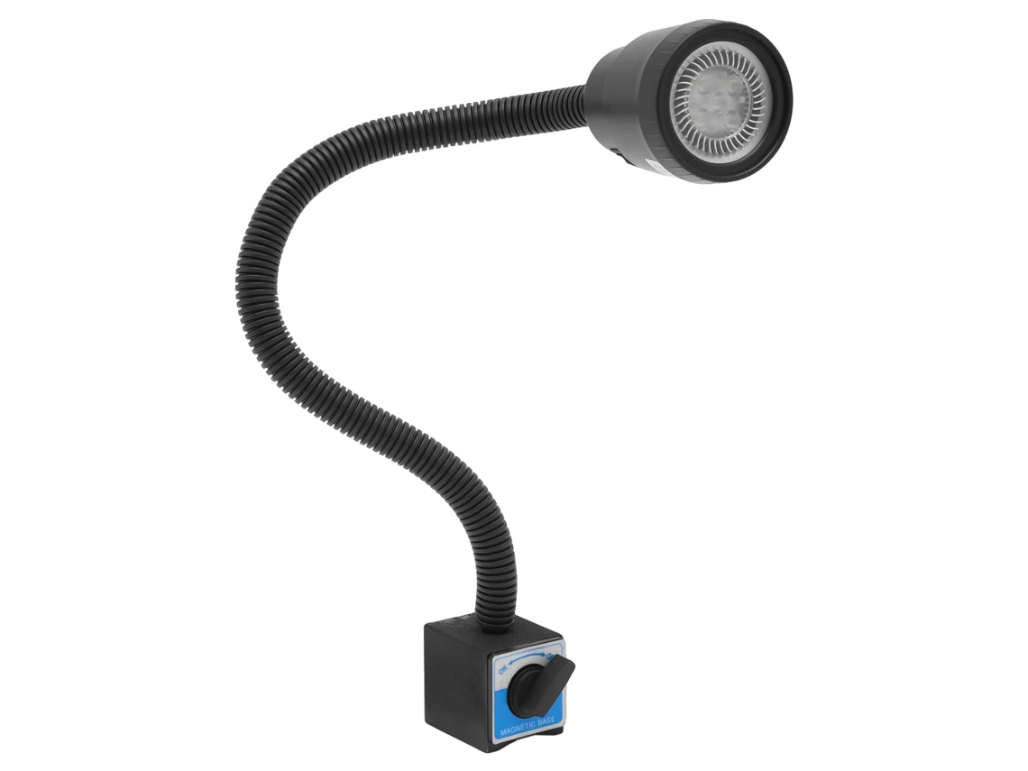 Luz de regazo, base magnética ajustable, LED de bajo consumo, negra, 5 W