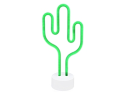 Letrero Luminoso De Neón Con Forma De Cactus Y Base, Lámpara De Noche Verde A Pilas Para Sala De Estar, Dormitorio O Fiesta.