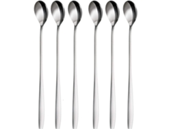 Juego de Cucharas para Latte Macchiato, 6 Piezas, 22 cm, Acero Inoxidable NEVEANCE