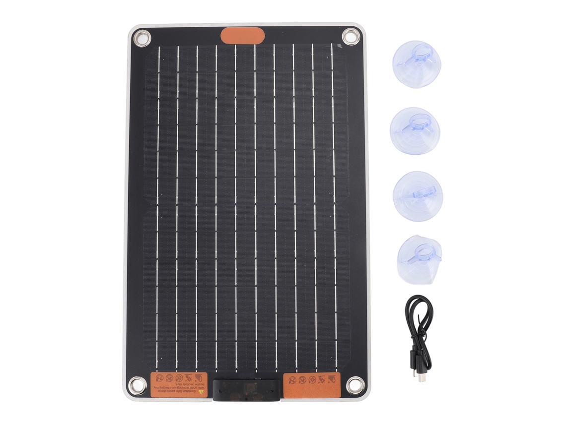 Panel Solar (carga Rápida Exterior Impermeable) 15w 5v2.5a Panel Solar Ultra Delgado Para Teléfonos Móviles Y Dispositivos Electrónicos