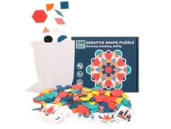 Dan26-180 Piezas Puzzle Juegos De Geometría De Madera Rompecabezas Juguetes Educativos Clásicos Para Niños