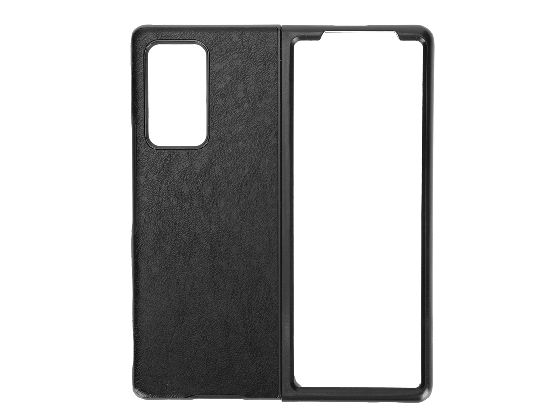 Capa De Couro Protetora Anti-choque Para Samsung Galaxy Z Fold 2 Case Cover Preta