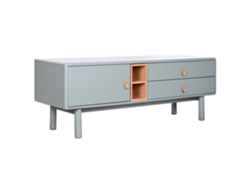 Mueble Tv Mdf Pu Gris 140x40x55cm
