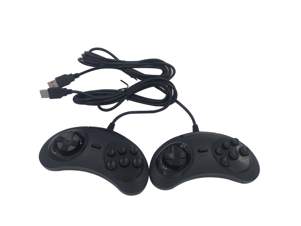 Mando De Juegos Clásico Usb Con Cable Y 6 Botones, 1 Par