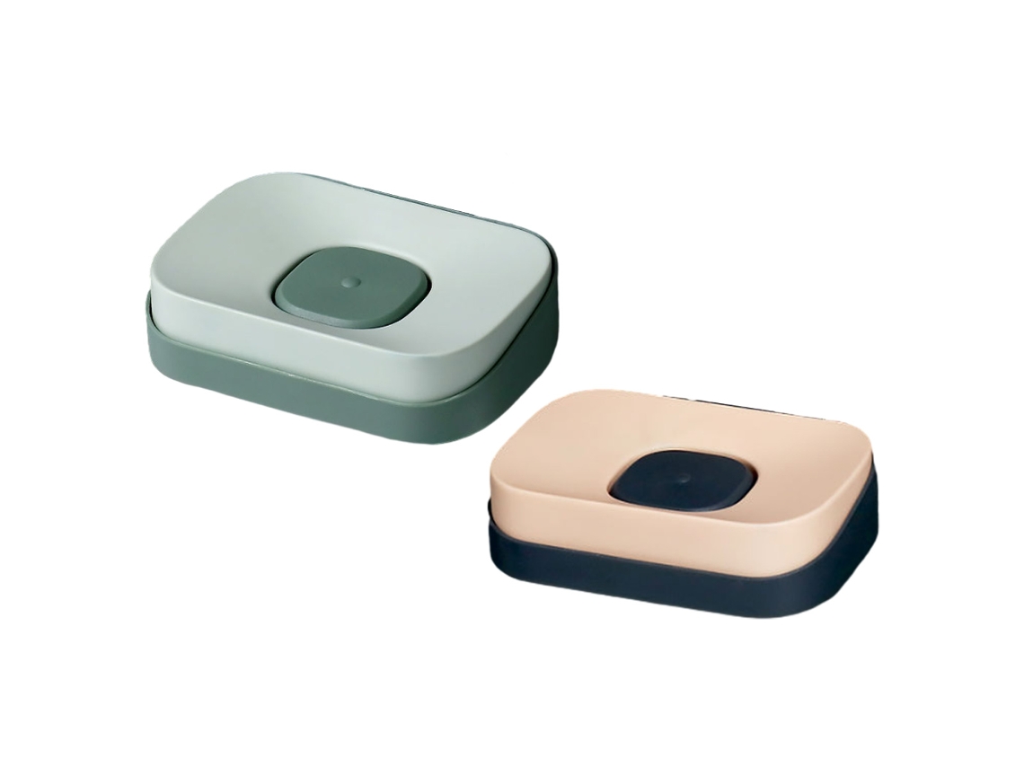 Soporte para jabón con bandeja de drenaje, montaje en pared, 2 uds. RNEMITERY