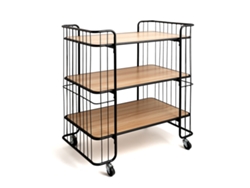 Mueble Camarera VINTHERA Moa Negro Acero 75x45x85 cm
