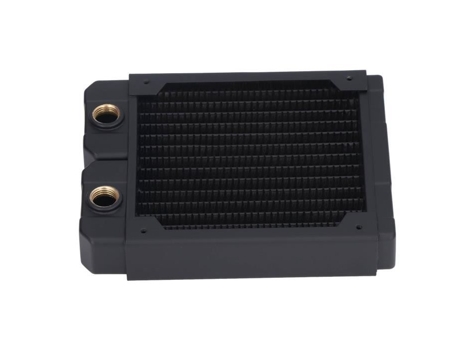 HURRISE Radiador de refrigeración por agua 14 tubos de cobre rojo G1/4 CPU ventilador enfriador de agua para PC
