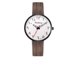 Reloj De Pulsera Sencillo De Aleación Para Mujer Con Esfera De Cuarzo Color Crema Para Un Look Casual.
