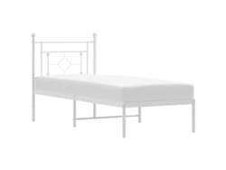 Maison Exclusive - Estructura Cama Sin Colchón Con Cabecero Metal Blanco 80x200 Cm