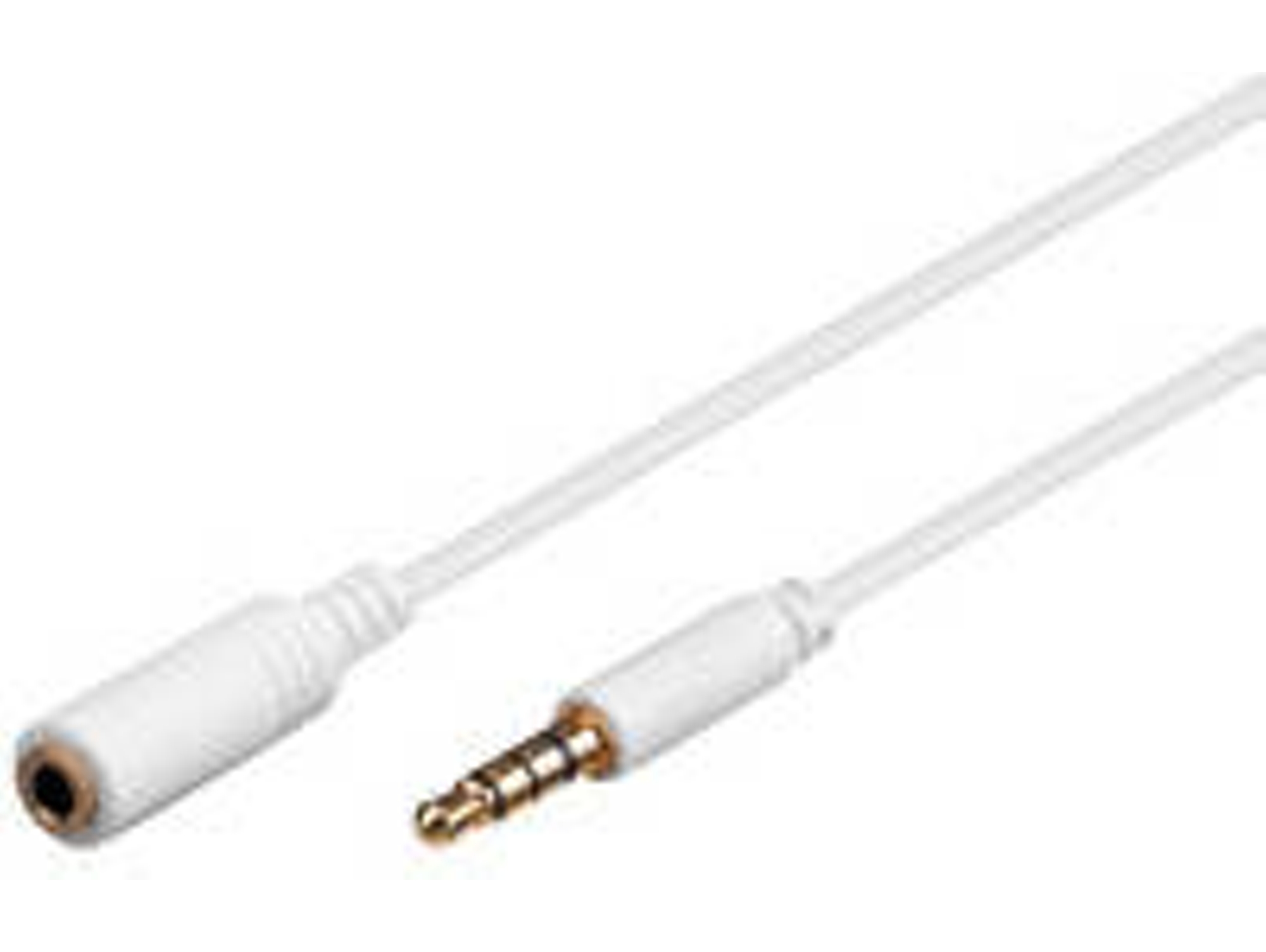 Cable de Audio GOOBAY (Jack 3.5mm - 50 cm - Blanco)