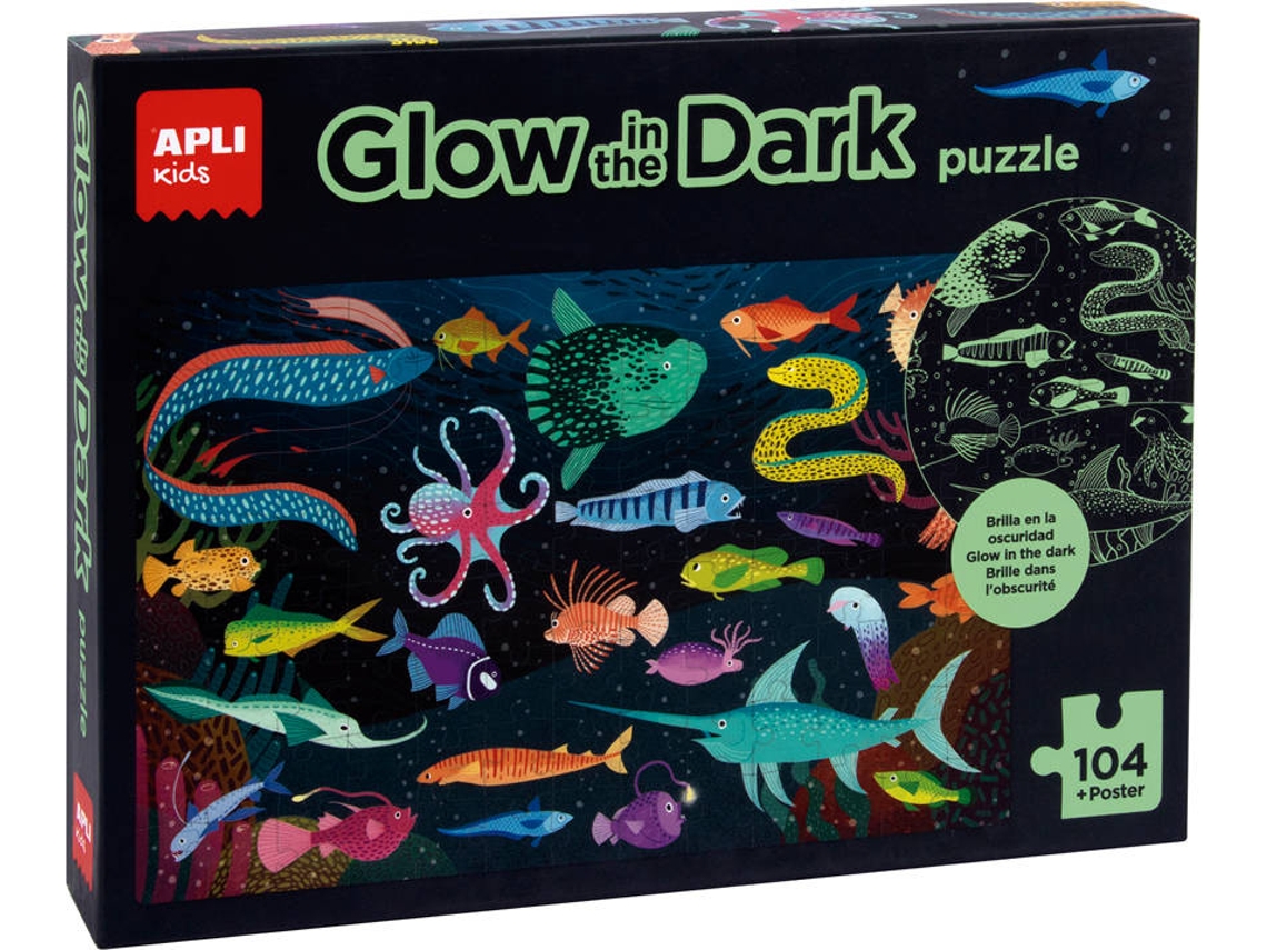 Puzzle APLI Océano Fluorescente (104 Piezas)