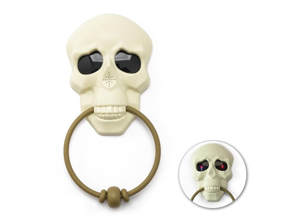 Colgante de Calavera para puerta con luz y sonido