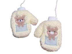 NEVEANCE Guantes de Invierno para Niños con Forro de Lana Guantes de Punto Elásticos con Dedos Completos Guantes Mágicos para Esquí