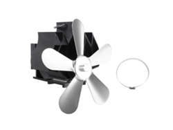 Ventilador De Pared Para Chimenea Con 5 Aspas, Para Estufa De Leña, Color Plata.