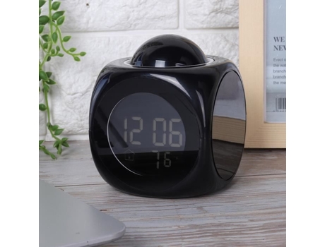 Reloj de Proyección HURRISE Reloj de Proyección Despertador Digital Proyector Reloj de Techo Lámpara de Reloj