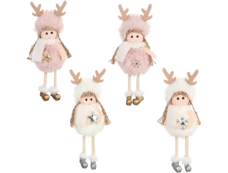 Piezas Decoración de Navidad Muñeco de ángel de juguete de peluche, colgante de decoración de elfo de ángel de árbol de Navidad