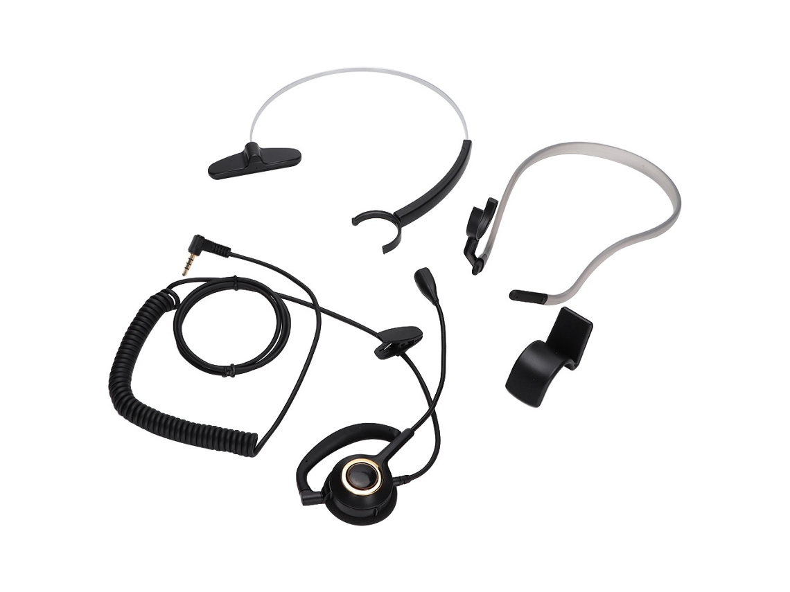 Auriculares Con Micrófono Para Centros De Llamadas, Cancelación De Ruido, Montaje Trasero De 3,5 Mm.