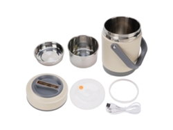 Nevera Portátil Eléctrica Para Alimentos De 1,6 L, De Acero Inoxidable, Ipx5, Multifuncional.