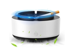 Vaso Purificador De Aire Inteligente 2 En 1 Para Cigarrillos, Sin Humo, Con Filtro Y Aromaterapia, Blanco.