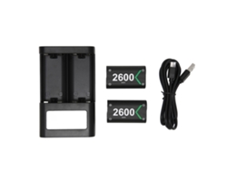Batería Recargable Para Xbox One (2 Baterías De 2600 Mah) Con Estación De Carga Para Xbox One S Y Xbox Series Xs