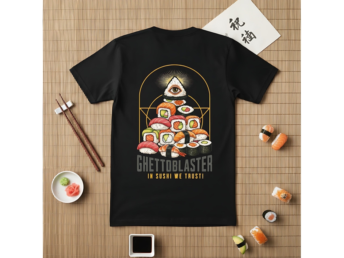 Camiseta Ghettoblaster Sushi Trust Negra
