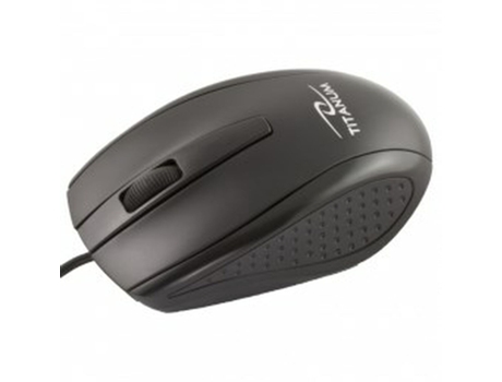Ratón Óptico TITANUM TM110K (Negro - USB - USB A 2.0)