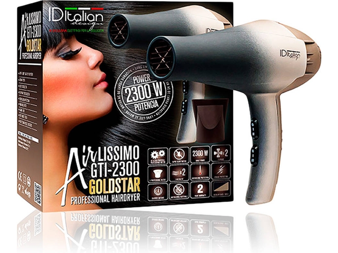 Secador de Cabello ID ITALIAN Airlissimo GTI 2300 Secador Da Estrela Do Ouro