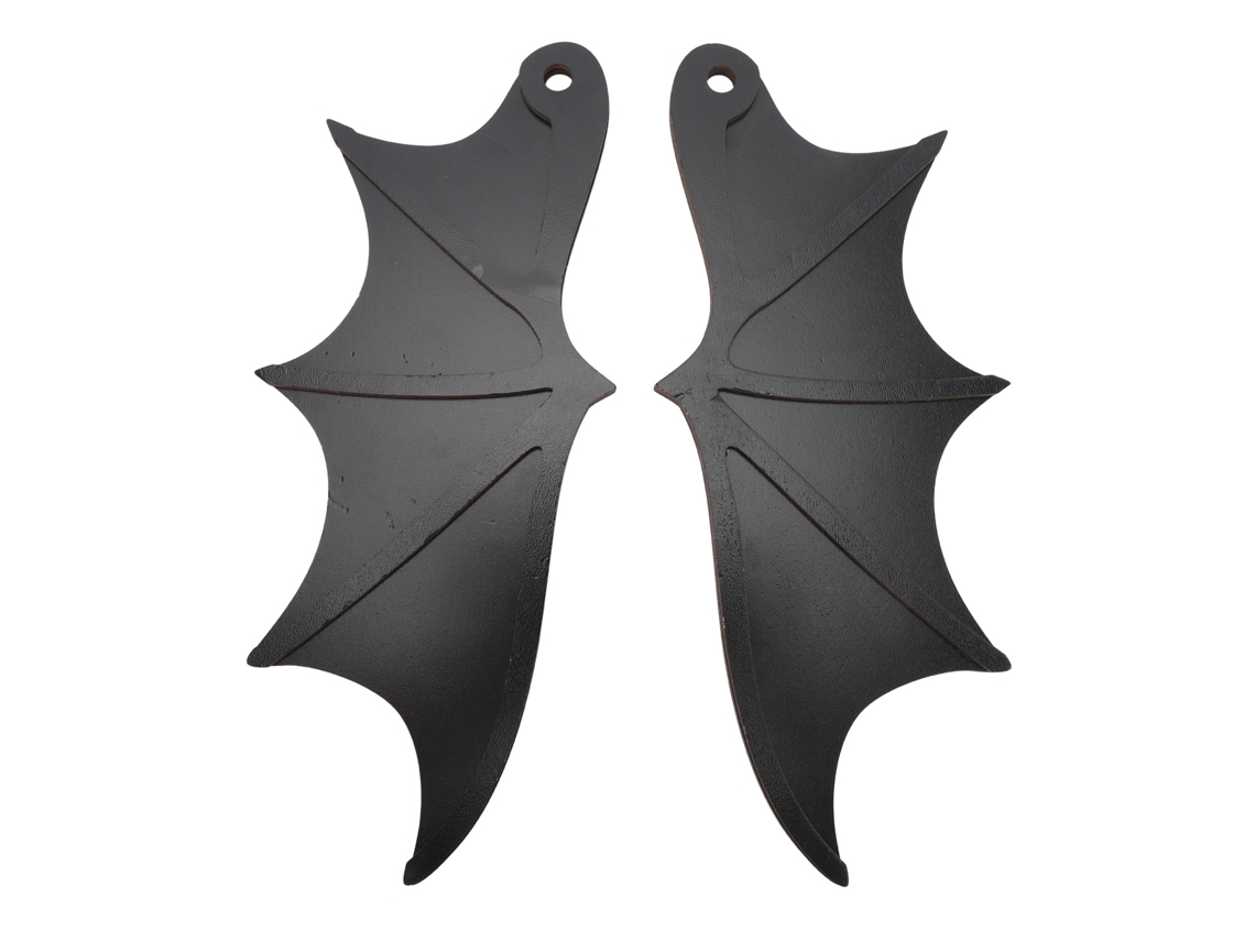 1 Par De Letreros Decorativos De Madera Con Forma De Alas De Murciélago Para Pared De Coches, Ideales Para Fiestas Divertidas.