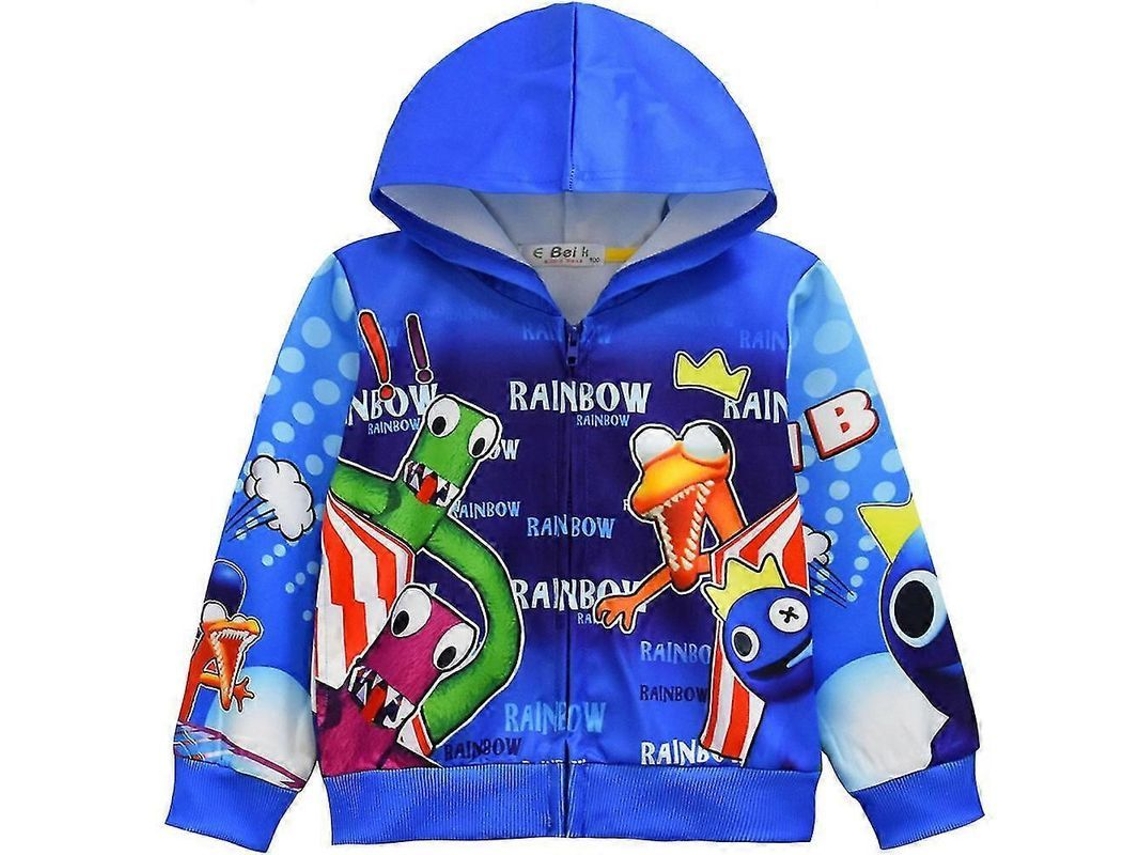 Chaqueta Polar Con Capucha Y Manga Larga Rainbow Friends Para Niños, Primavera Y Otoño.
