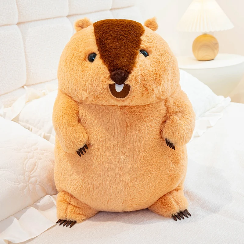 (dourado, 40cm) Lindo Brinquedo De Pelúcia Realista De Marmota Em Estilo Anime De Desenho Animado
