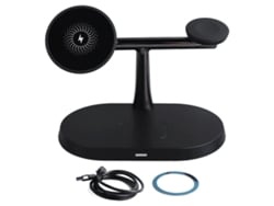Base De Carga Magnética 3 En 1 Carga Inalámbrica Rápida Para Teléfono, Reloj Y Auriculares