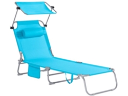 Tumbona SOBUY Reclinable (Azul - Teslin - 195x62x29 cm)