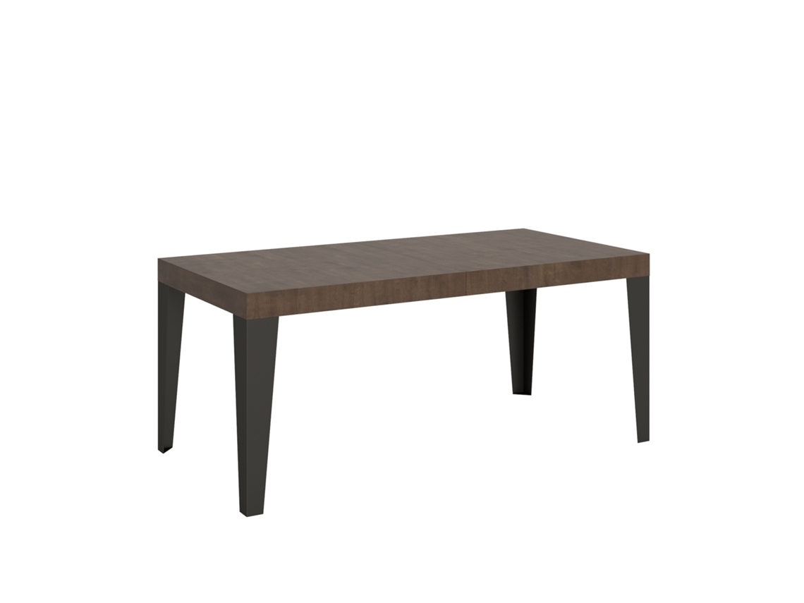 Mesa Extensible 200/460x90 cm Nogal Flameado Patas Antracita Itamoby