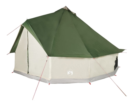 Tienda de campaña familiar tipi 12 personas VIDAXL impermeable verde